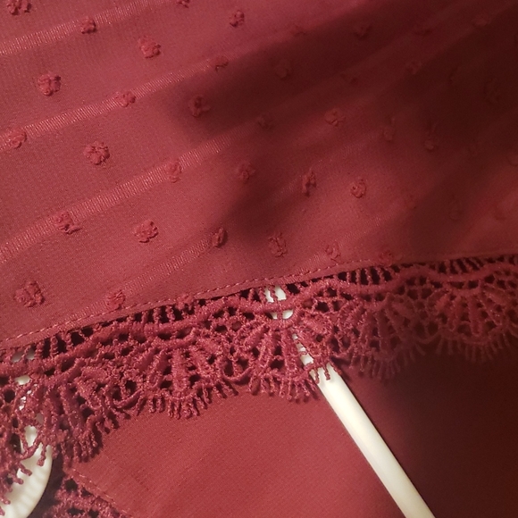 🍁New boutique Vneck swiss dot top - Picture 7 of 9